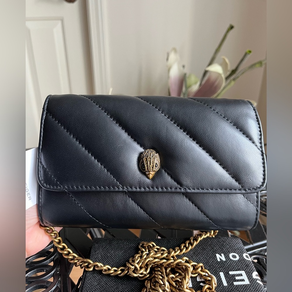❌SOLD❌NWT Kurt Geiger London Soho Leather Wallet On Chain - Picture 2 of 10
